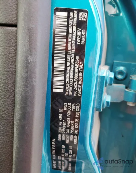 2021 Jeep Renegade Latitude из США, поврежденный, VIN ZACNJDBB2MPM55549